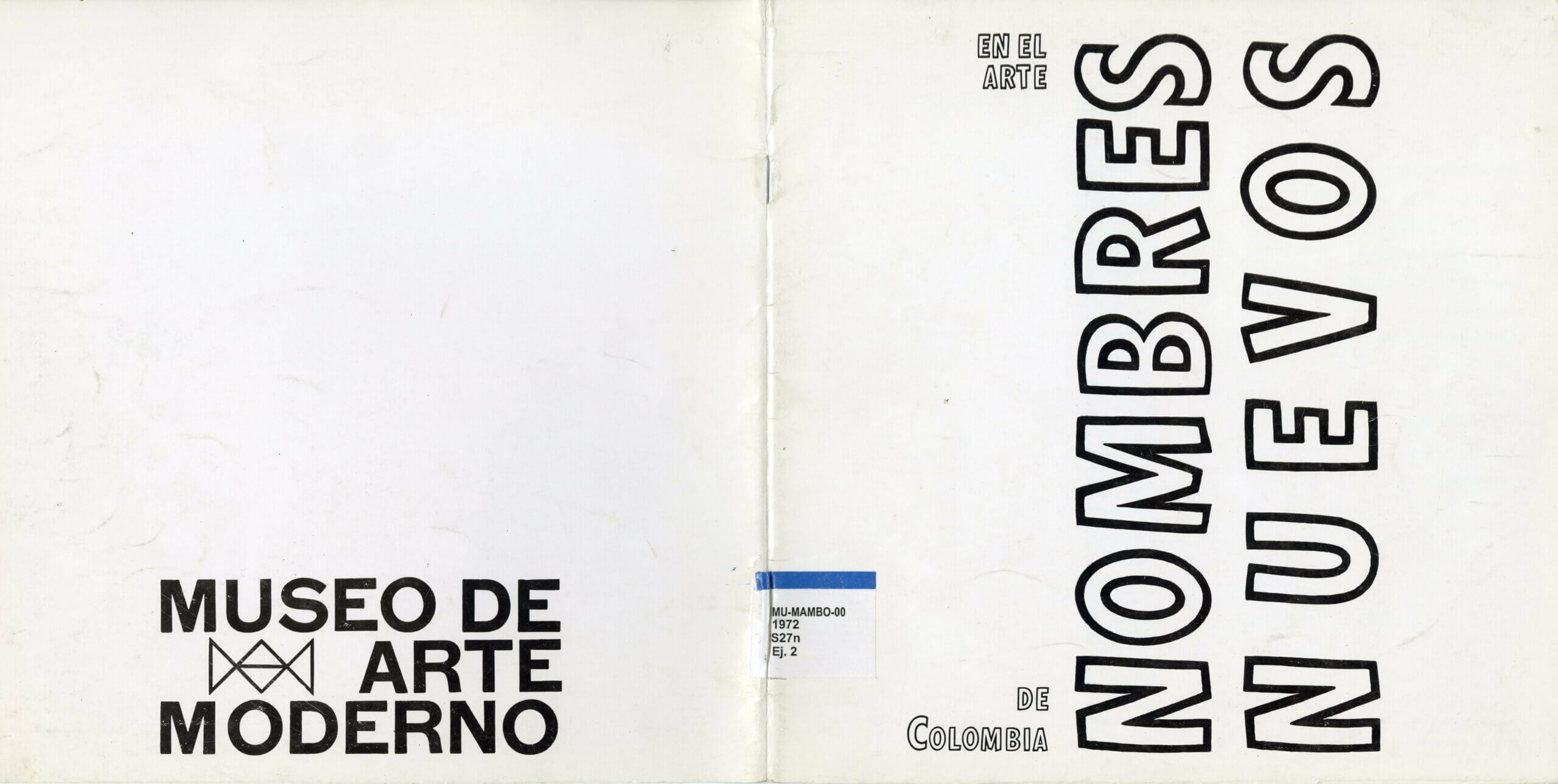 Portada y contraportada del catálogo de la exposición en 1972.<br />
